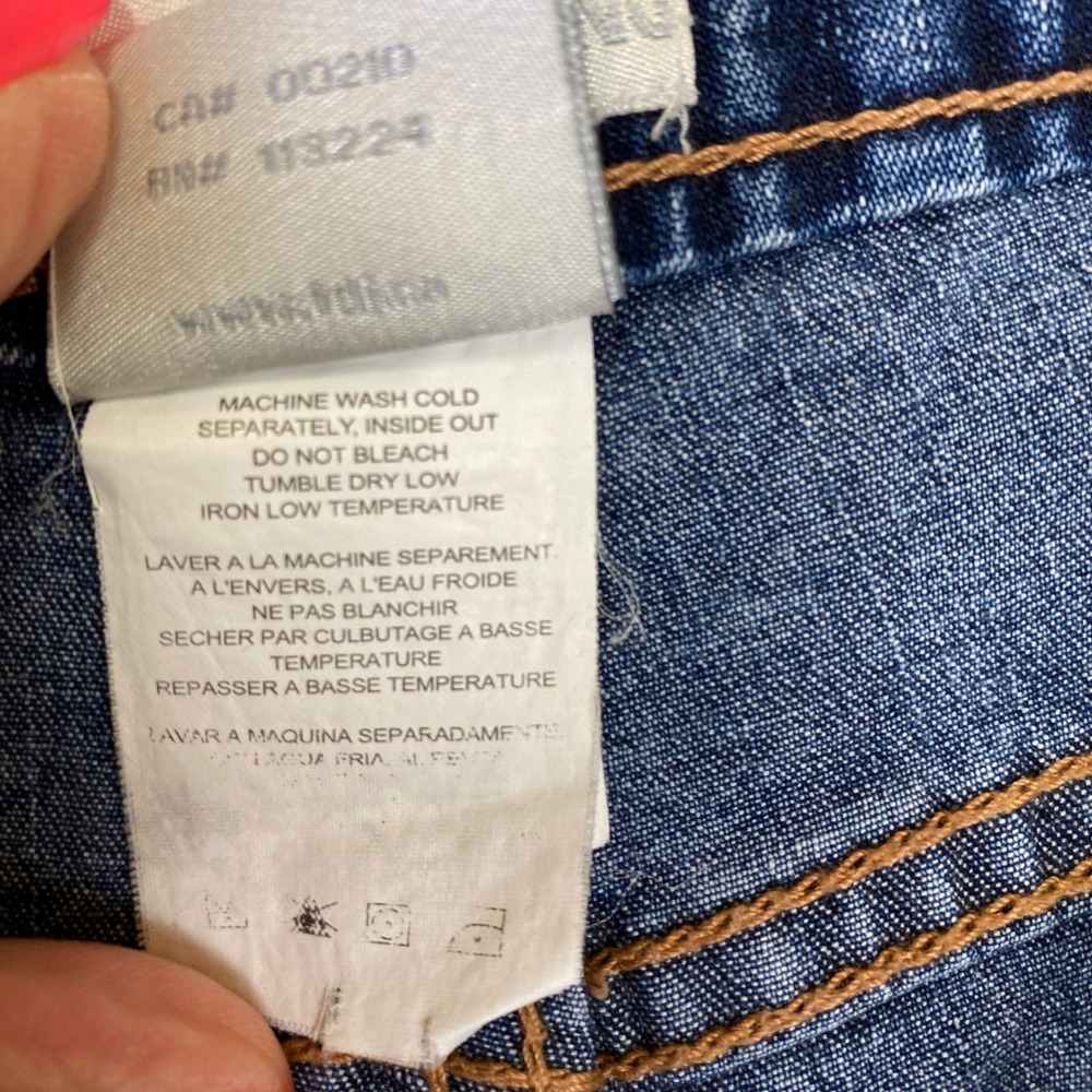 FDJ French Dressing Jeans Women 6 Blue Denim Olivia High Rise Flare Boho Retro - Picture 8 of 9